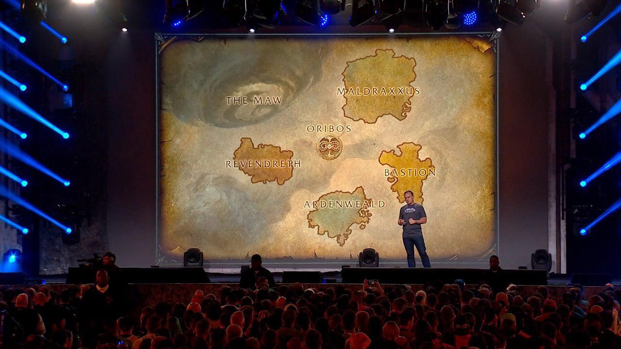 Карта World of Warcraft: Shadowlands. Источник: BlizzCon 2019