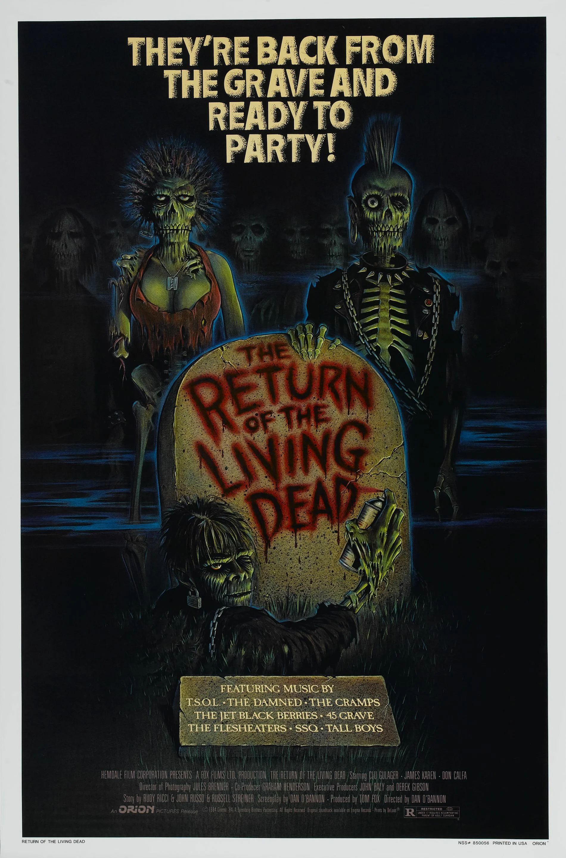 Официальный постер фильма «Возвращение живых мертвецов»