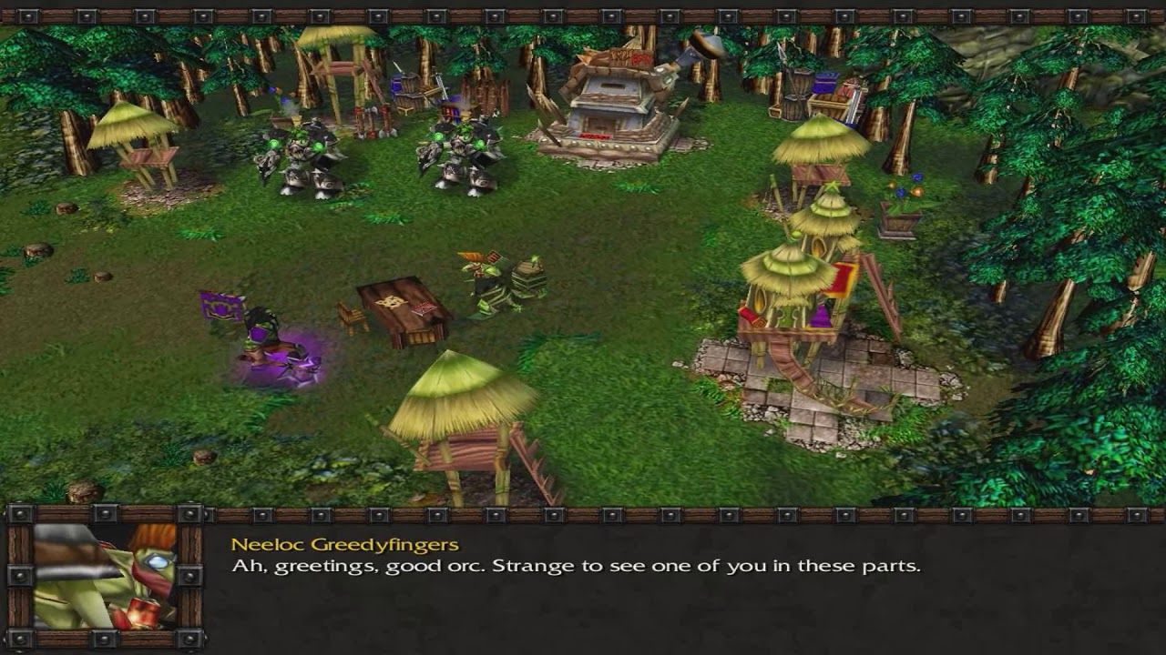Кадр из кампании оригинальной Warcraft III: Reign of Chaos (2002 год) 