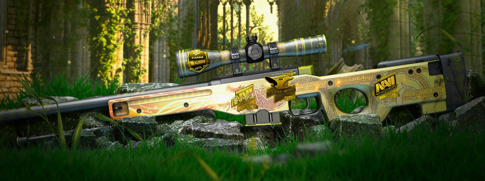 Коврик для компьютерной мыши и клавиатуры K9 KV74, 300х800 мм, рисунок CS:GO AWP