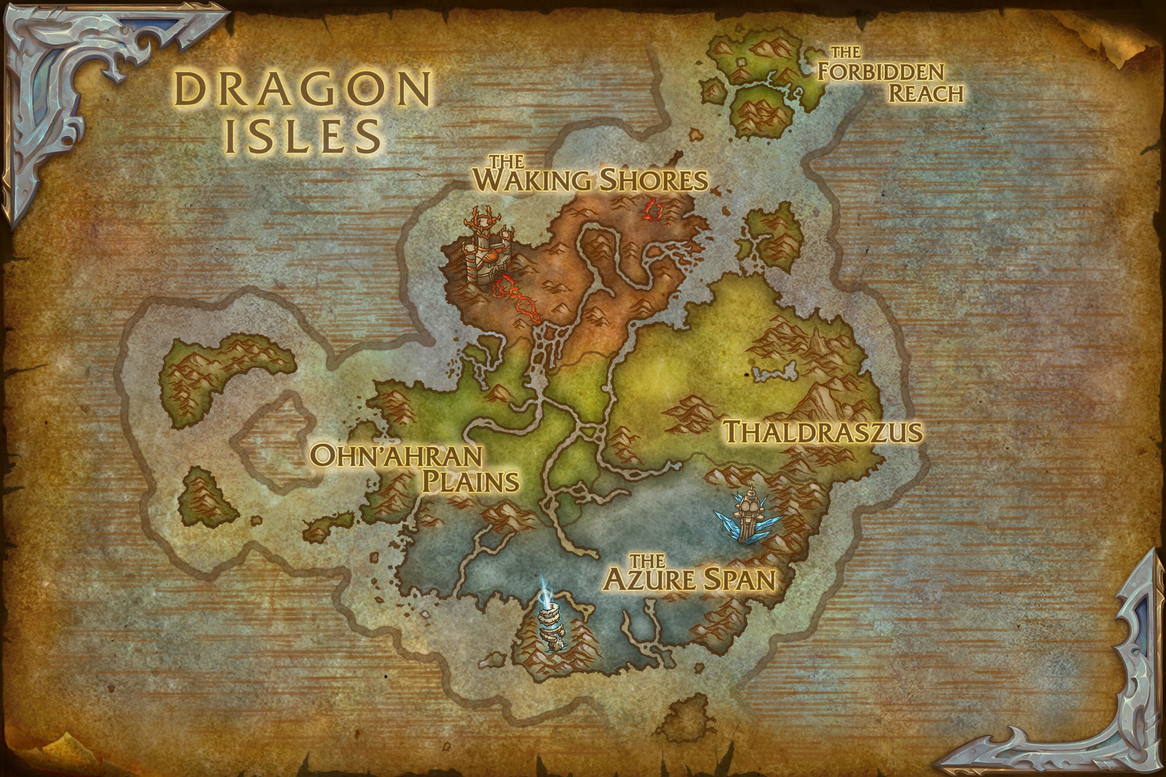 Карта Драконьих островов