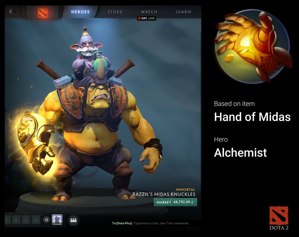 Все скины в Dota 2, использующие модели артефактов из магазина