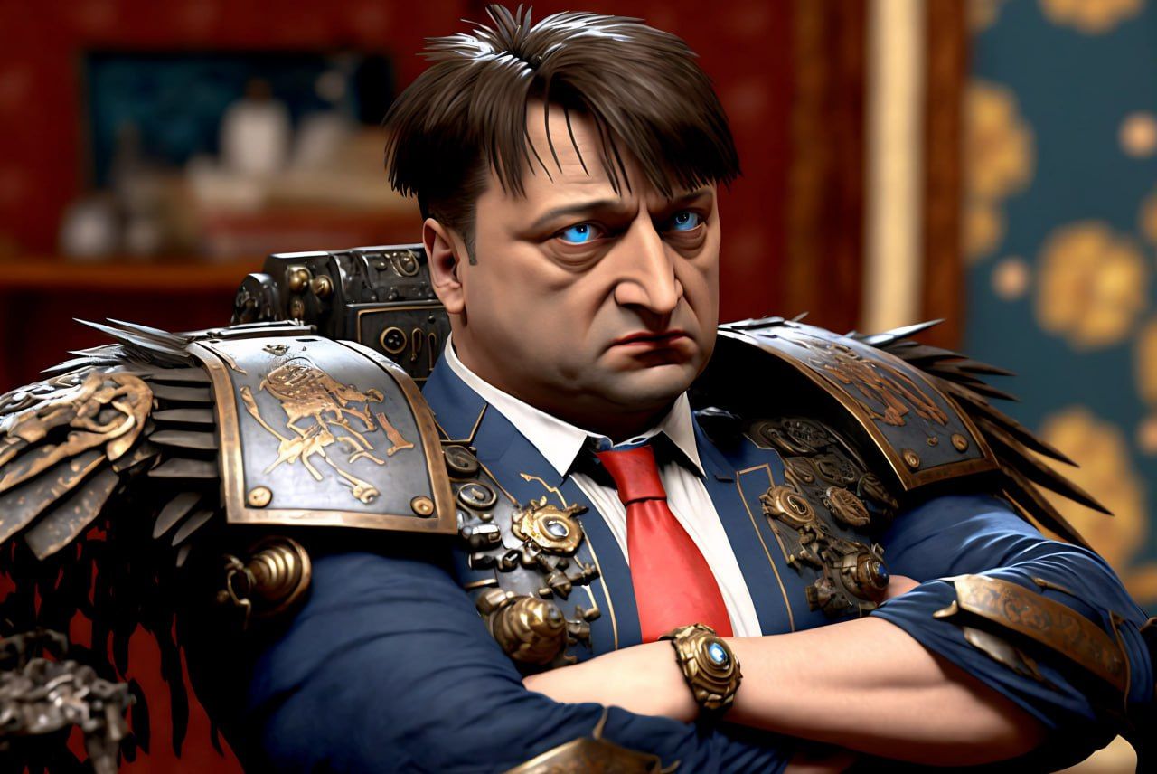 Геннадий Букин в стиле игры Warhammer 40,000 | Источник: Midjourney