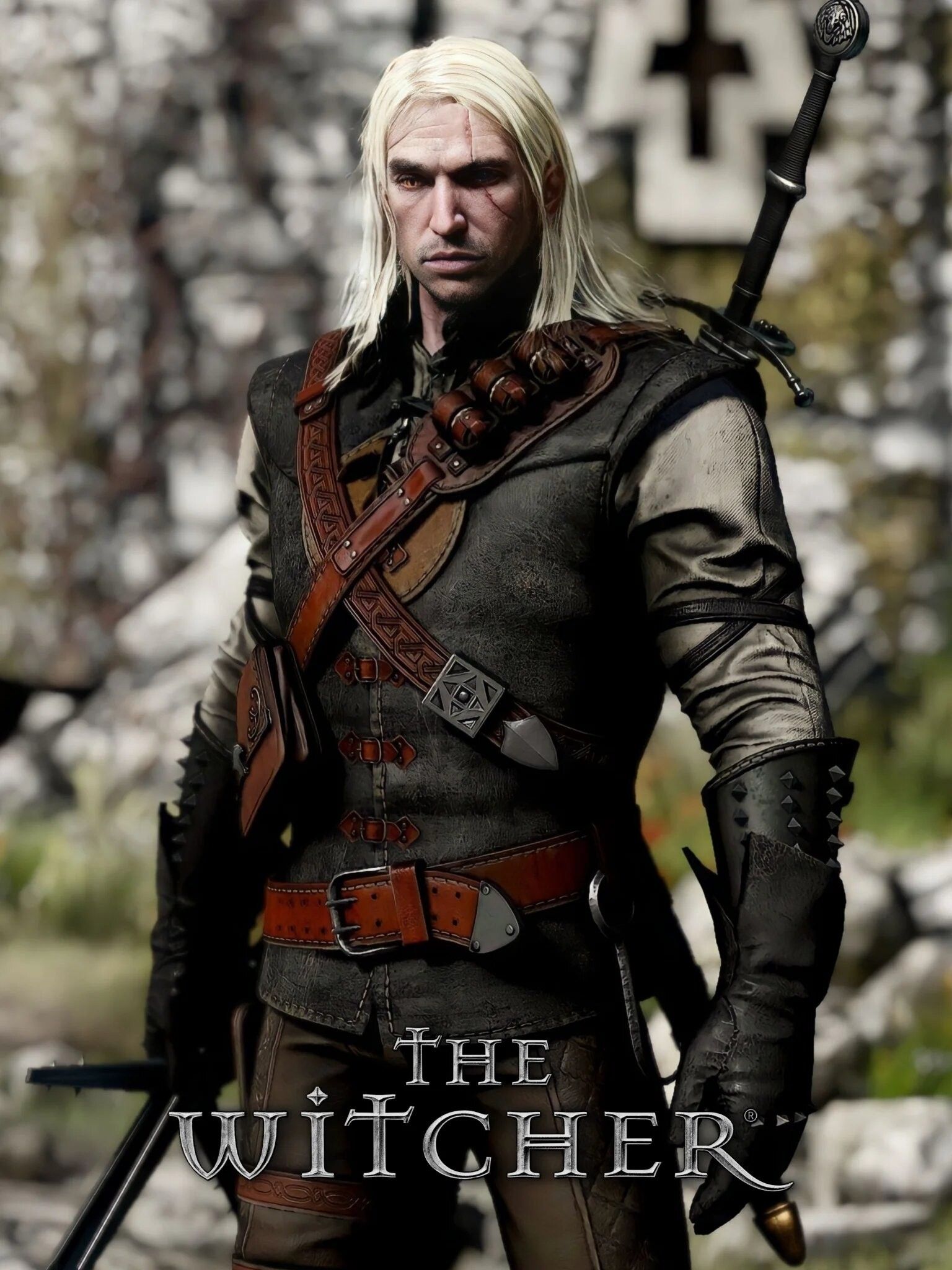Геральт из Ривии — внешность из первой игры The Witcher, но с обновленной графикой. Автор: Heel_Rider. Источник: reddit