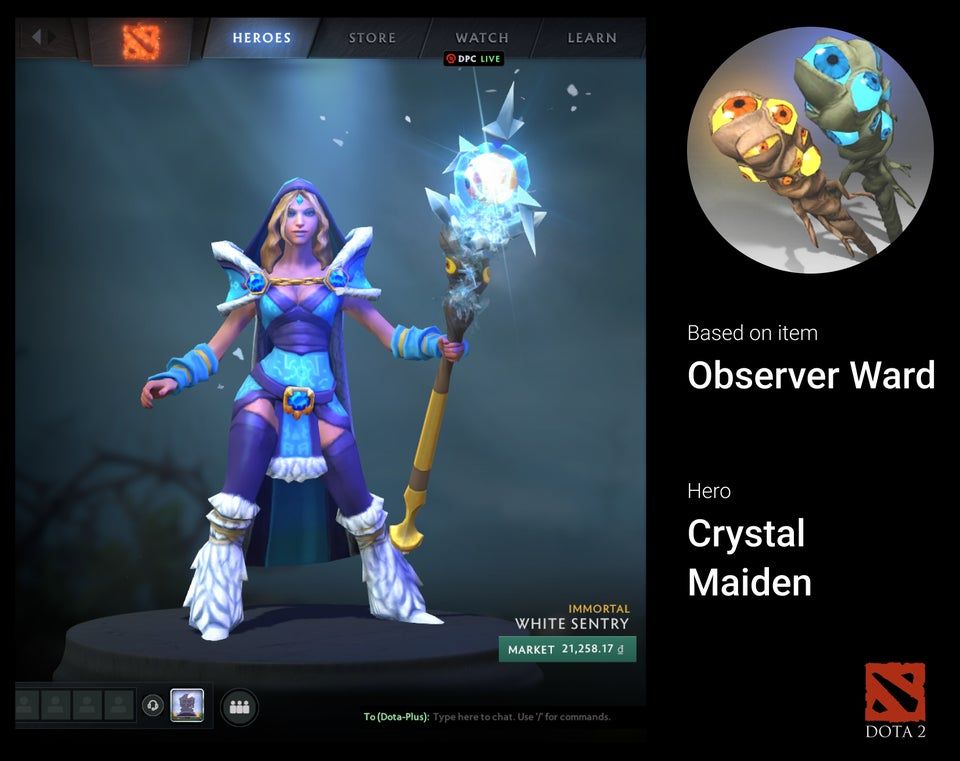 Все скины в Dota 2, использующие модели артефактов из магазина