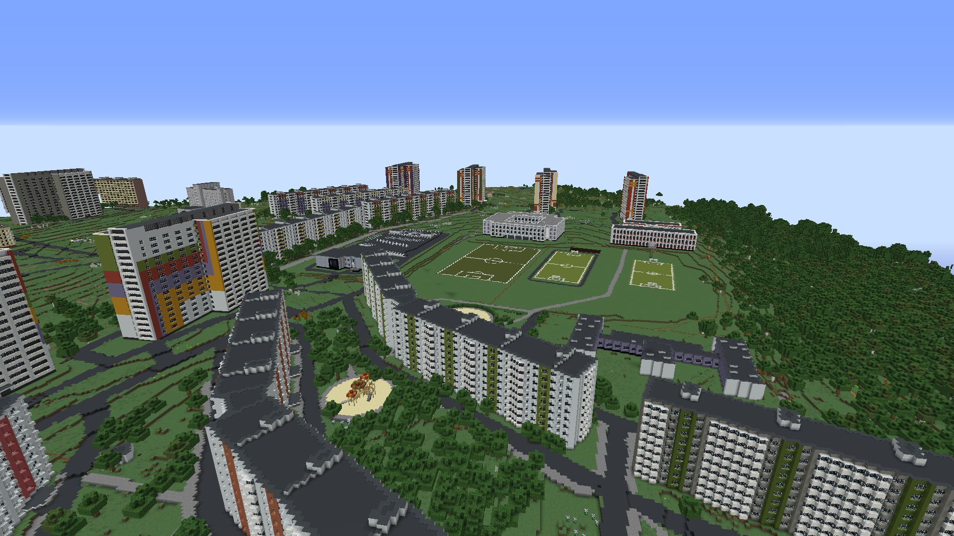 Зеленоград в Minecraft | Источник: Pikabu
