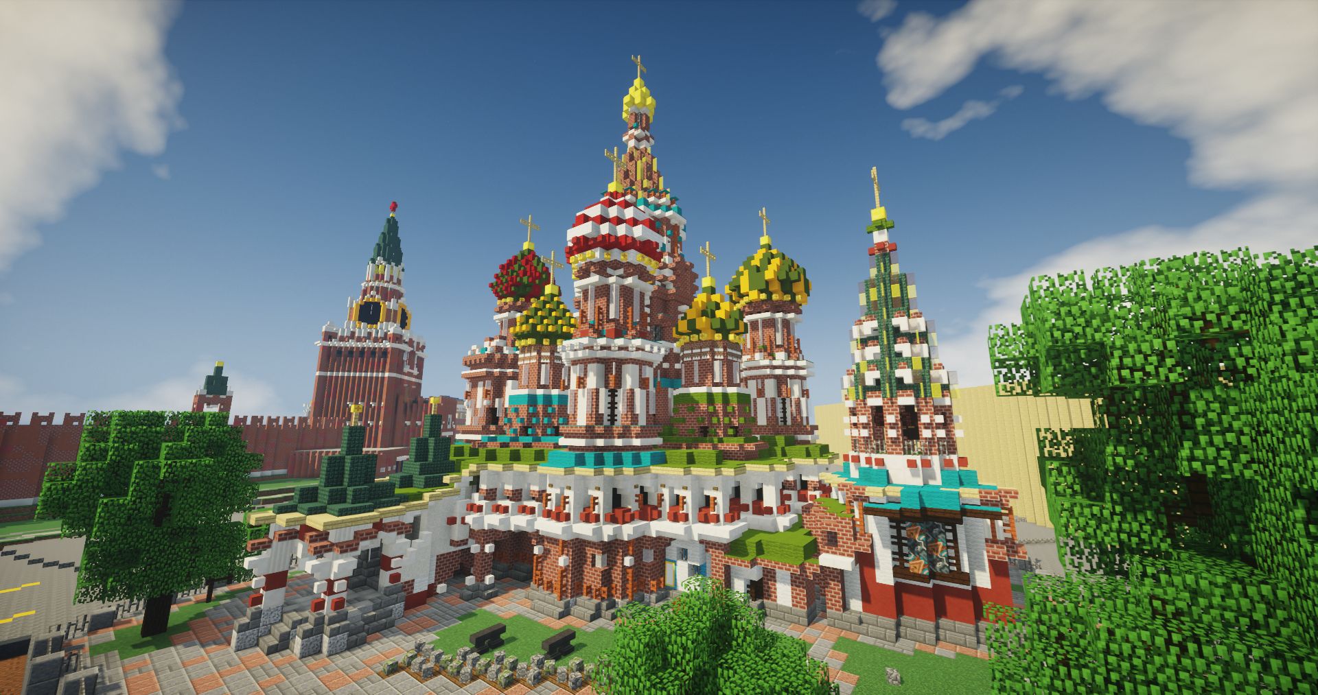 Собор Василия Блаженного в Minecraft | Источник: Pikabu