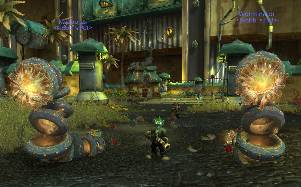 Гоблин-охотник приручил двух Роющих червей в стартовой локации. World of Warcraft: Shadowlands. Источник: reddit