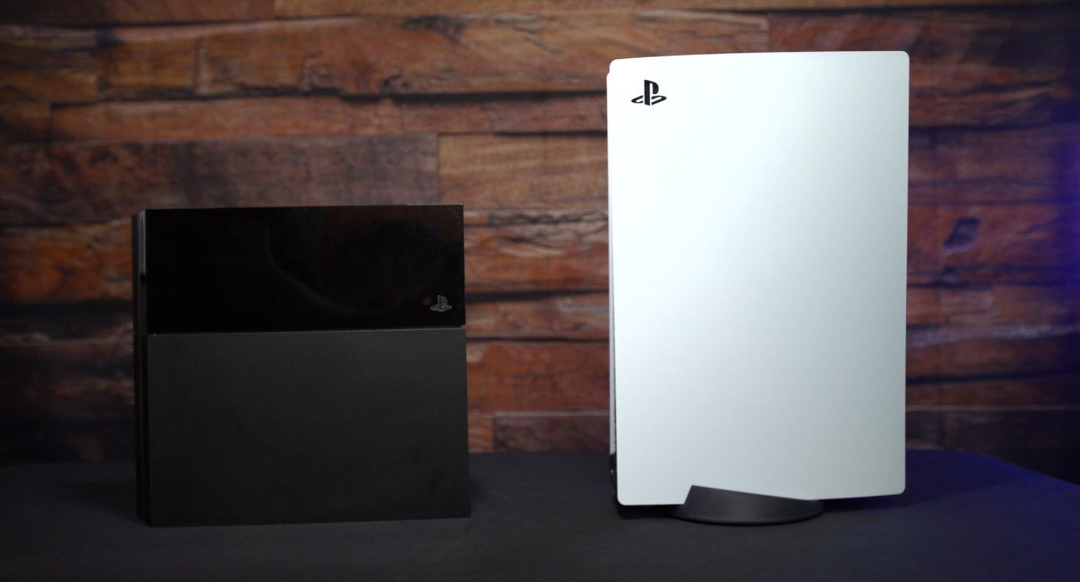 Сравнение размеров PS5 с PlayStation 4. Источник: IGN