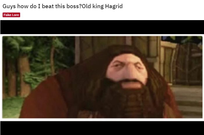 Ребята, как победить этого босса? Старый король Хагрид | Источник: reddit.com