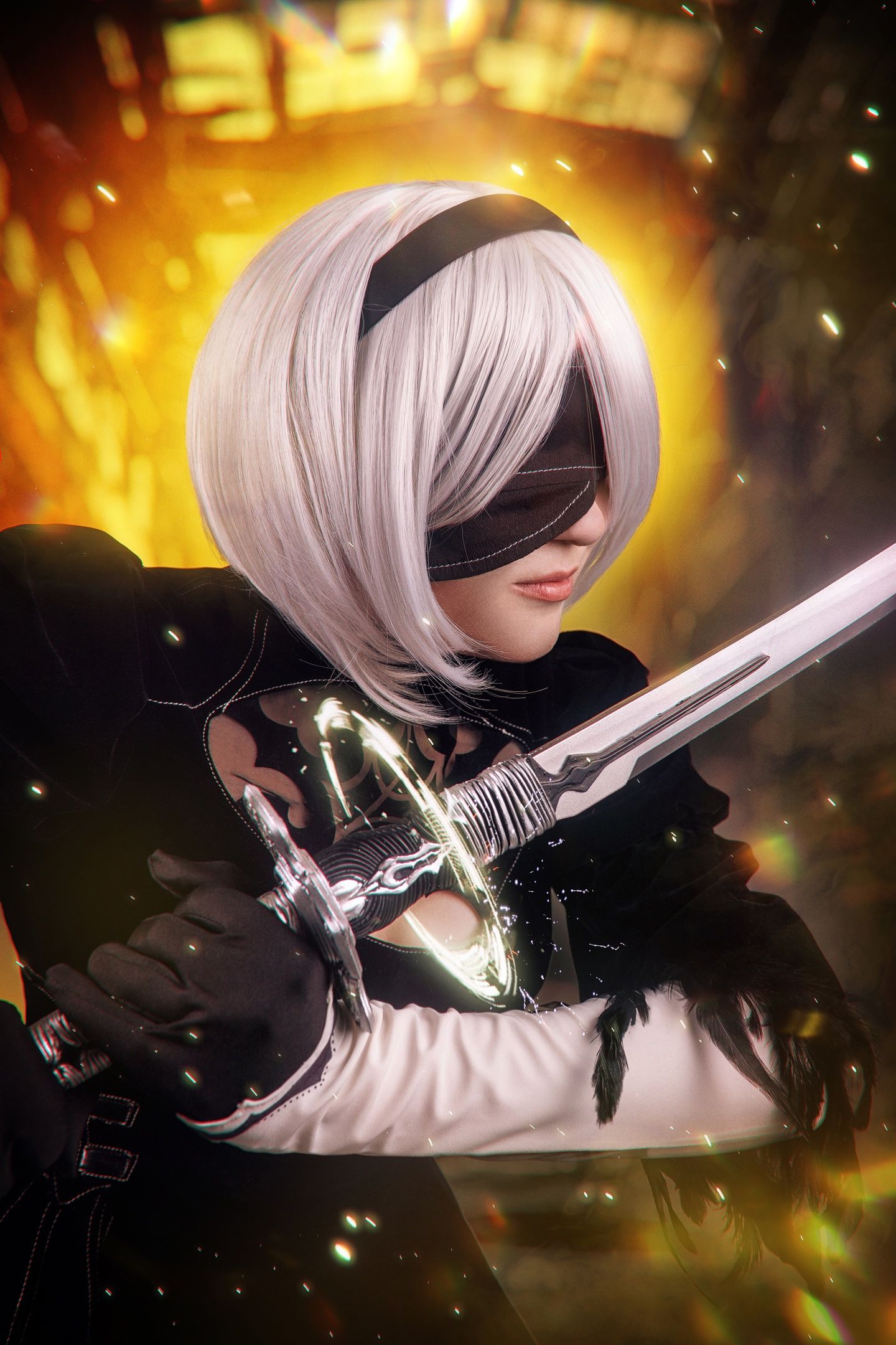 Косплей на 2B из NieR: Automata. Косплеер: Маргарита Елисеева. Фотограф: Евгений Накрышский. Источник: vk.com/fillakteriart