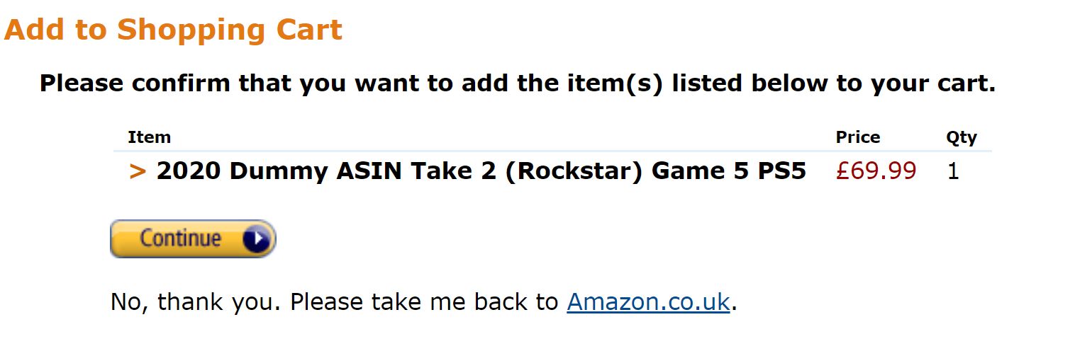 Страница игры Rockstar для PS5 на британском Amazon.
Источник: твиттер @Wario64