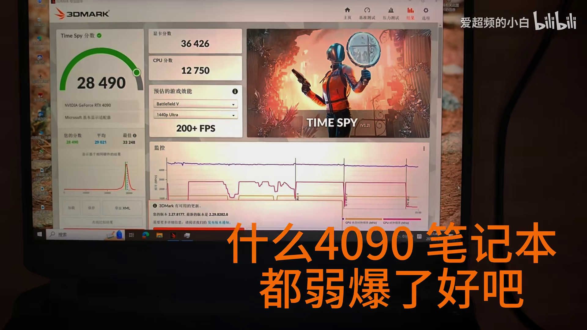 Laptop with desktop Ryzen 9 7950X3D and GeForce RTX 4090 | Source: Bilibili