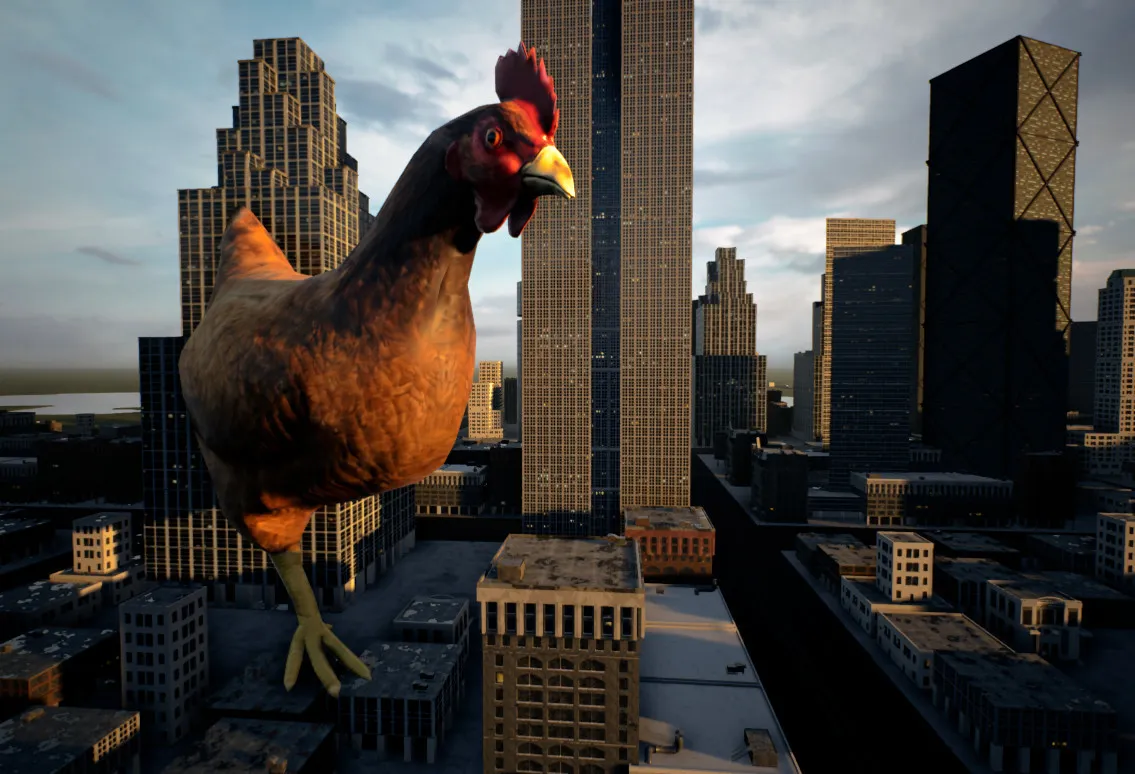 В Steam выйдет симулятор огромного петуха Big Cock Simulator от студии  CockStar North