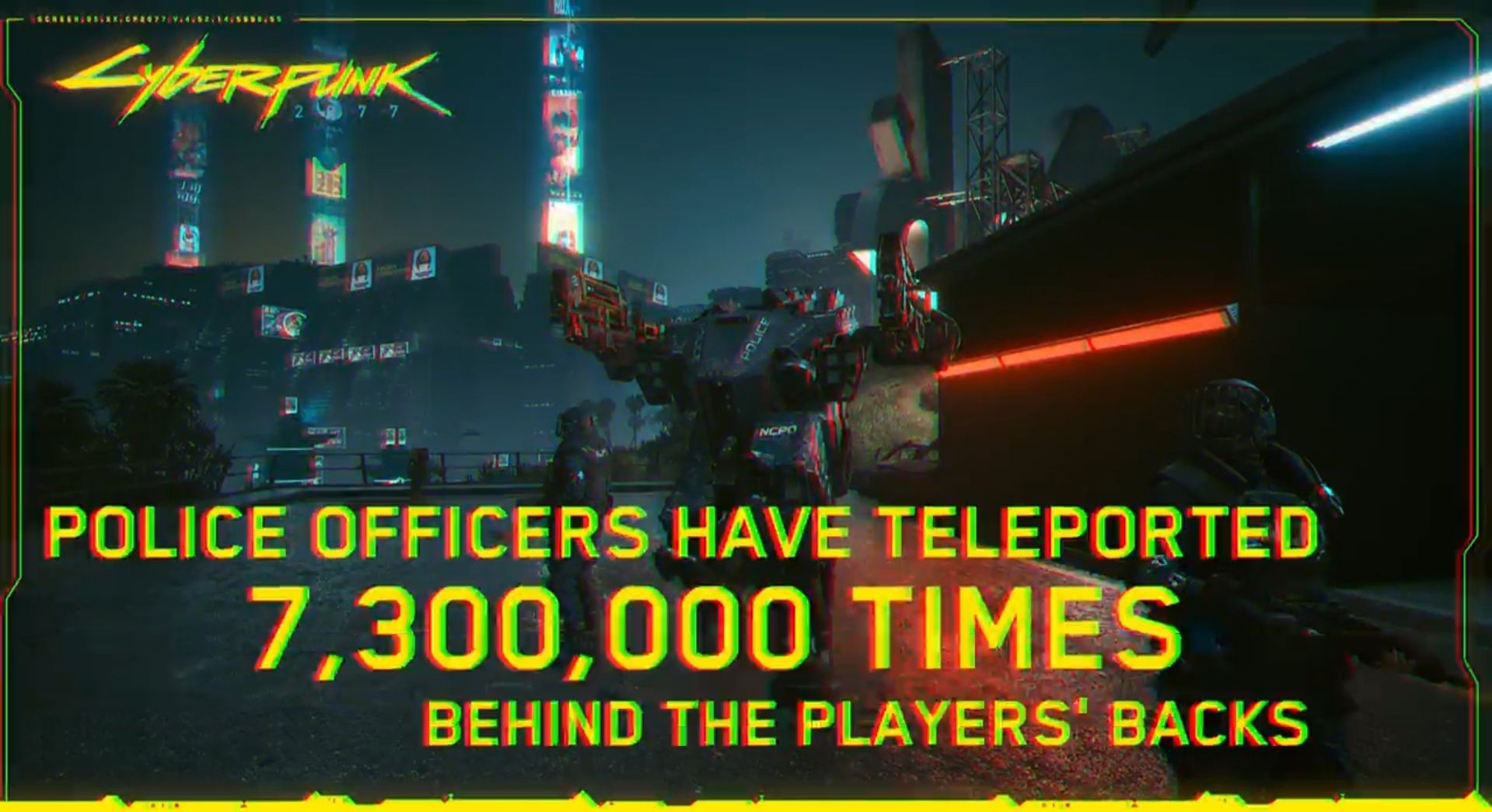 Офицеры полиции телепортировались 7 300 000 раз за спины игроков. Источник: reddit/u/pablo397