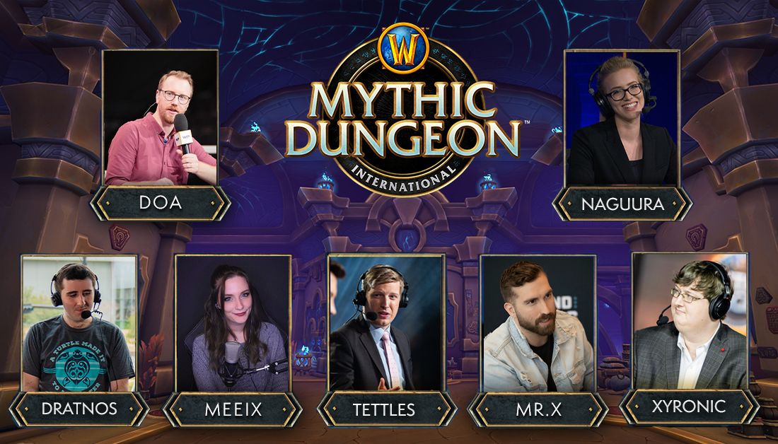Комментаторы трансляций третьего сезона Mythic Dungeon International в дополнении Shadowlands