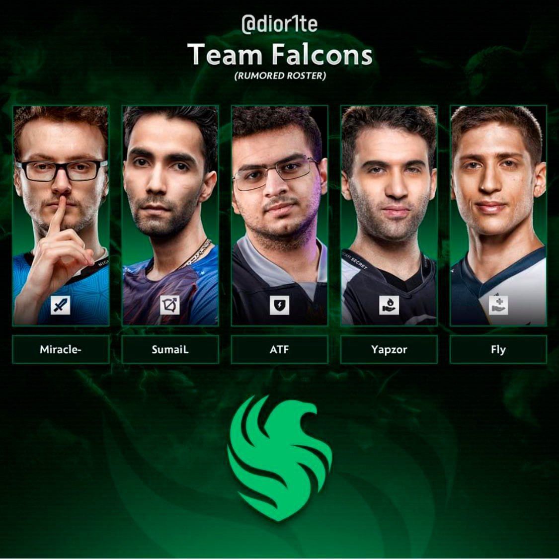 Team Falcons. Team Falcons состав. Miracle Team. Amir al Barkavi.