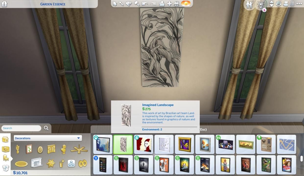 &laquo;Воображаемый пейзаж&raquo; от студии Lano. Источник: The Sims 4