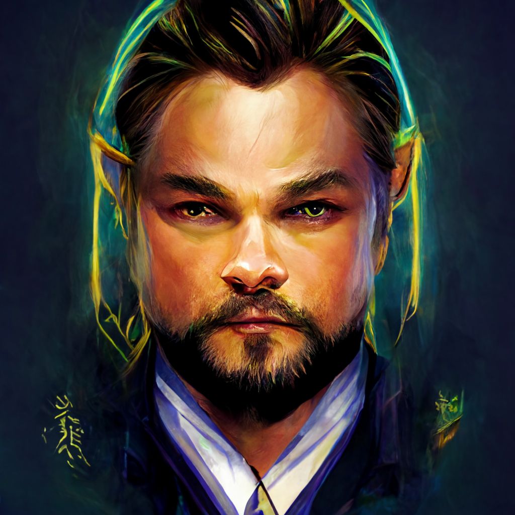 Леонардо Ди Каприо из World of Warcraft. Изображение сгенерировано нейросетью Midjourney