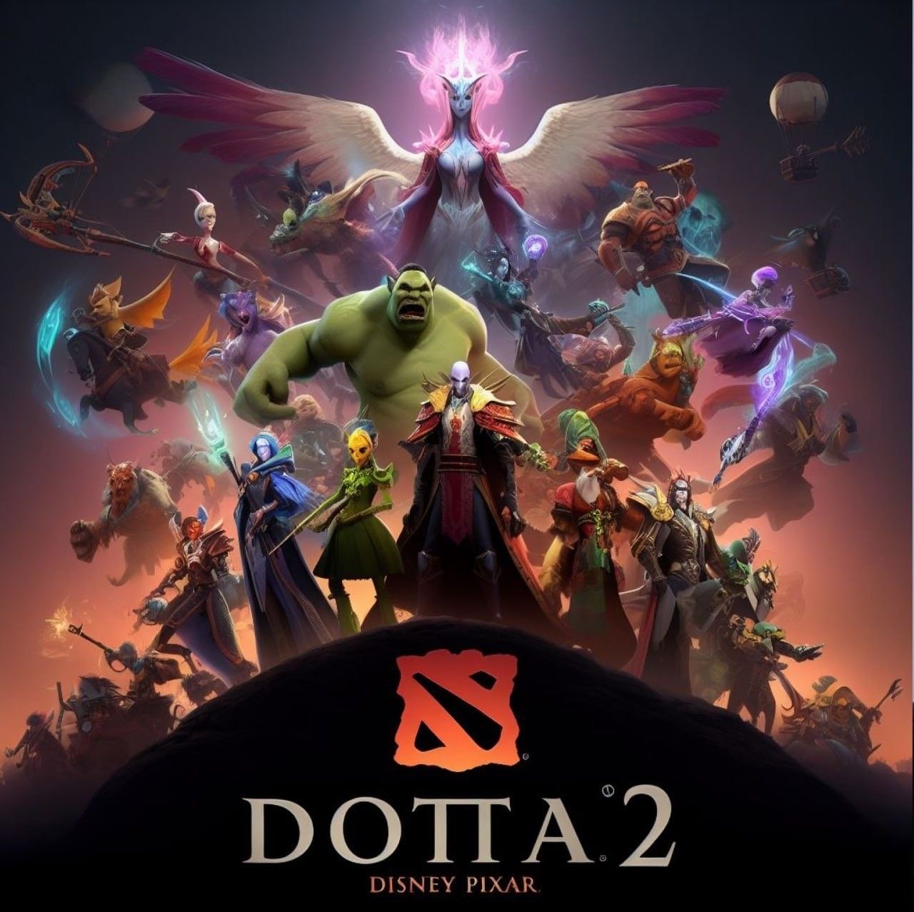 Нейросеть нарисовала Dota 2 в стиле мультфильмов Pixar