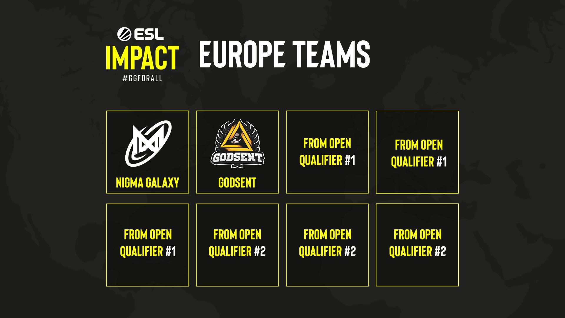 Участники ESL Impact League для Европы.
Источник: ESL