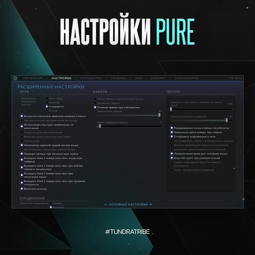 Pure~ показал свои настройки в Dota 2