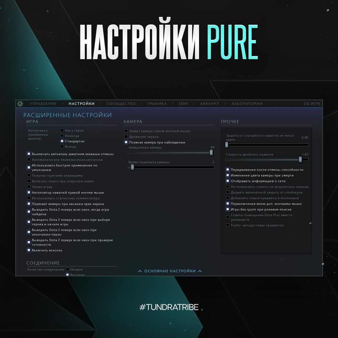 Pure~ показал свои настройки в Dota 2