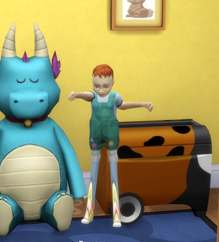 Скриншот с примером бага с младенцами в The Sims 4