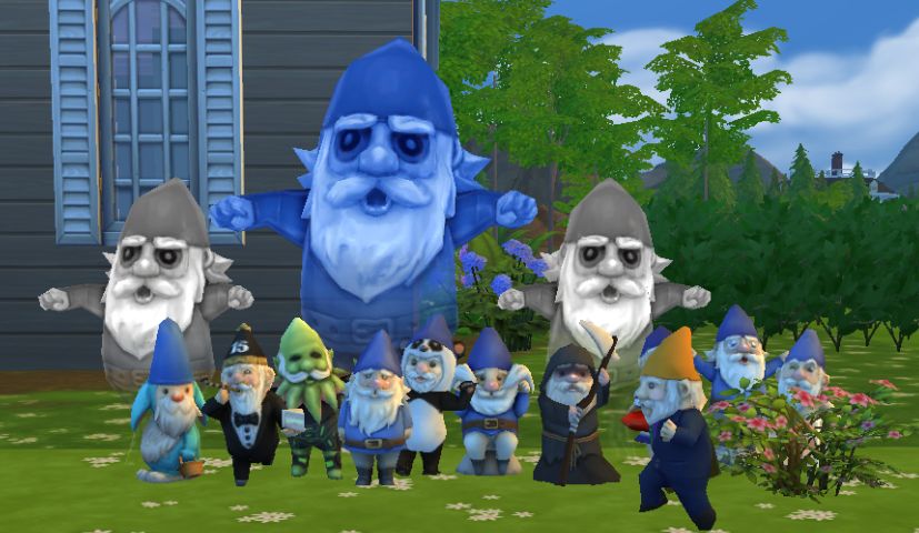 Пугающие гномы в The Sims 4