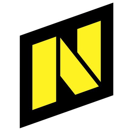 Сокращённый логотип NAVI на чёрном фоне