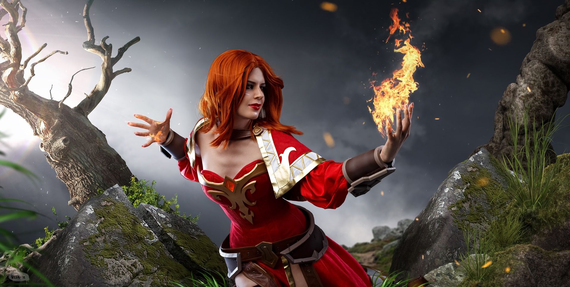 Пылкий косплей на Lina из Dota 2