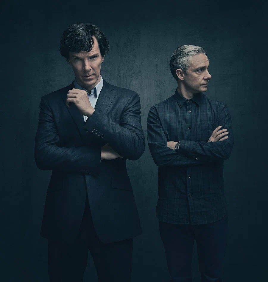 Шерлок Холмс, Джон Ватсон — герои сериала «Шерлок». Промо, BBC