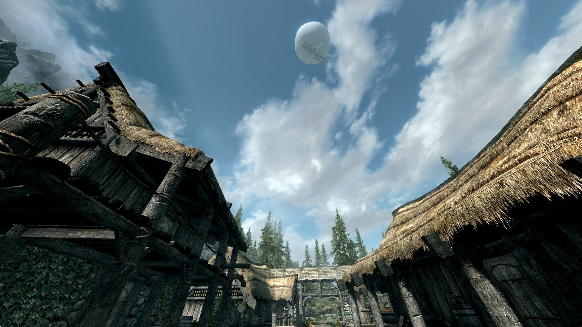 Появился мод для Skyrim, добавляющий в игру китайский шар-шпион