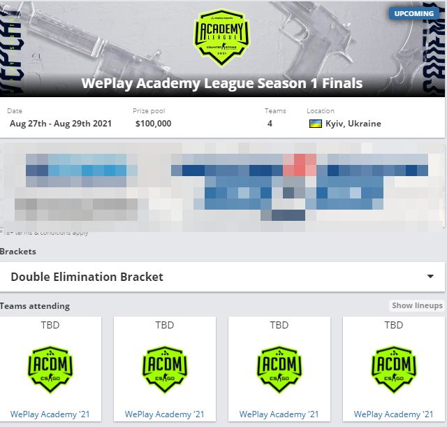 WePlay Academy League Season 1 Finals