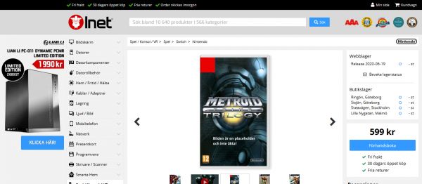 Скриншот страницы Metroid Prime: Trilogy в магазине Inet