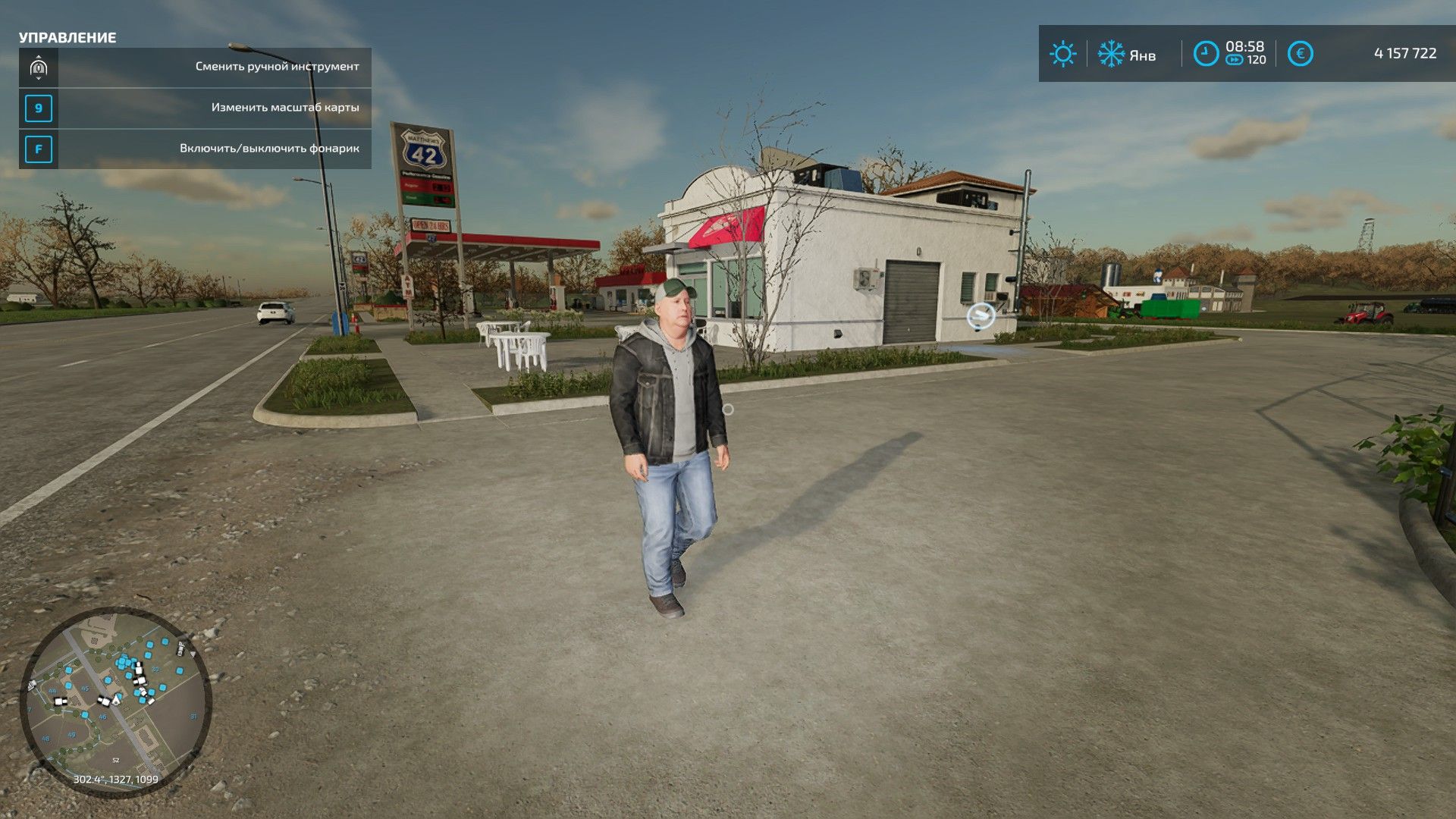 В Farming Simulator 22 также появились ходячие по улицам NPC. Жаль только, взаимодействовать с ними никак нельзя