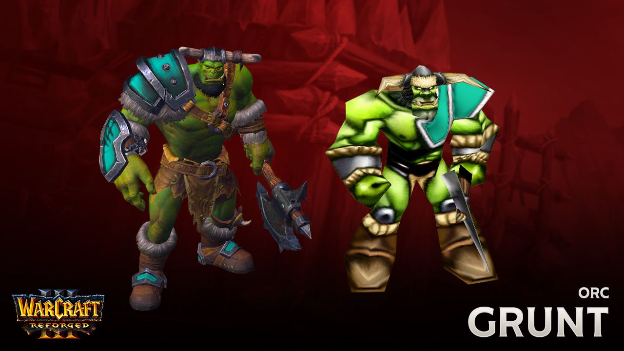 Модели орков из Warcraft III: Reforged. Источник: news.blizzard.com.