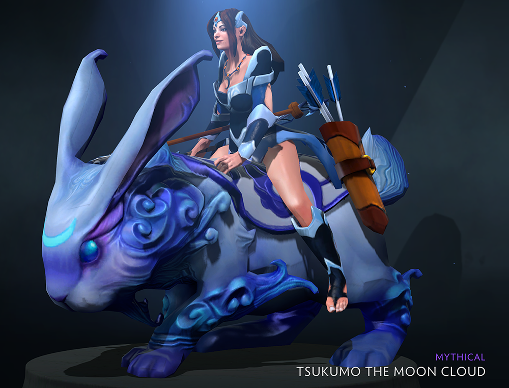 Mirana с маунтом Tsukumo the Moon Cloud