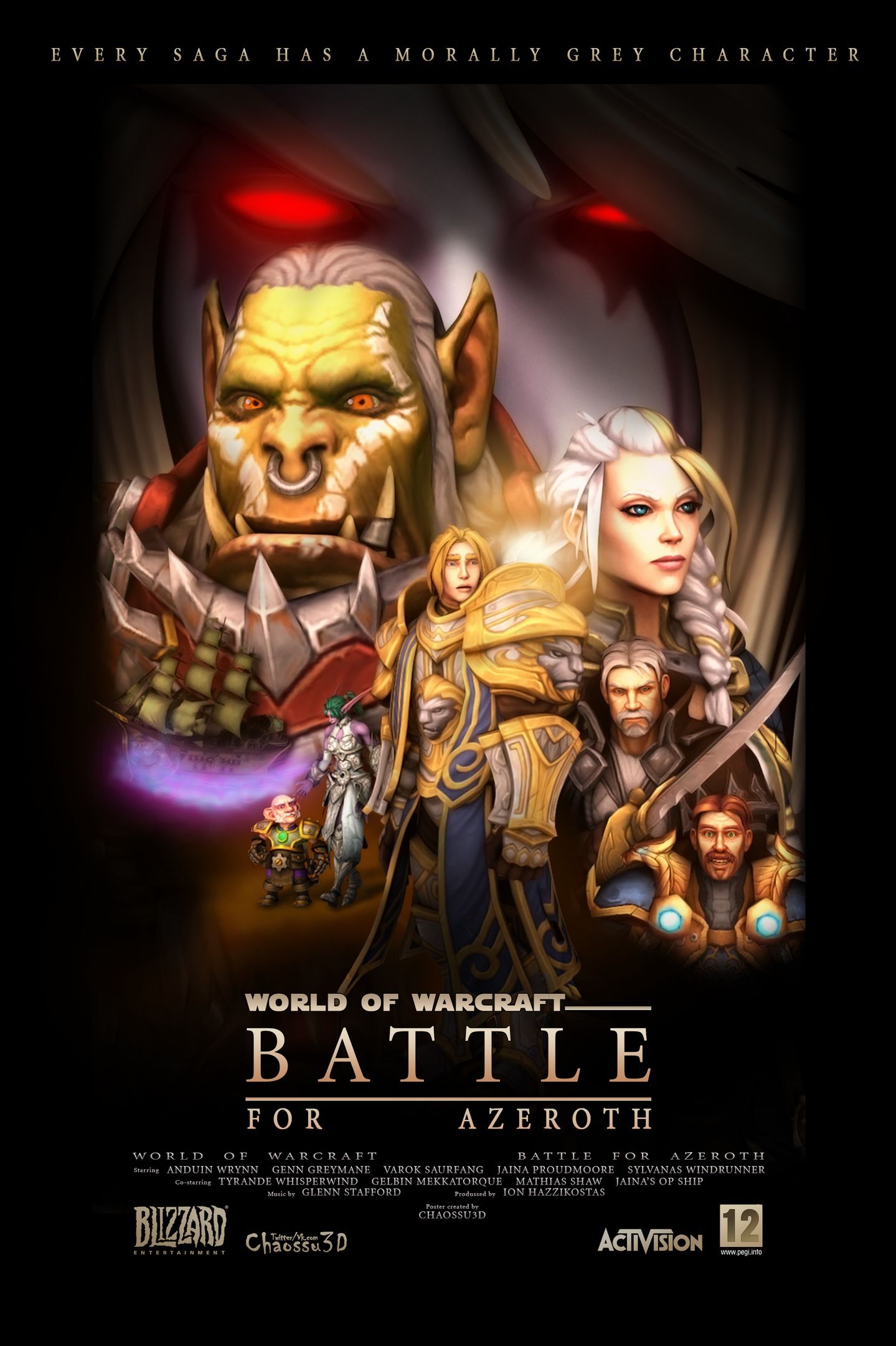 Постер Battle for Azeroth от Chaossu. Источник: vk.com/chao3d