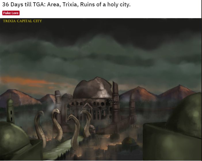 36 дней до TGA: руины святого города | Источник: reddit.com