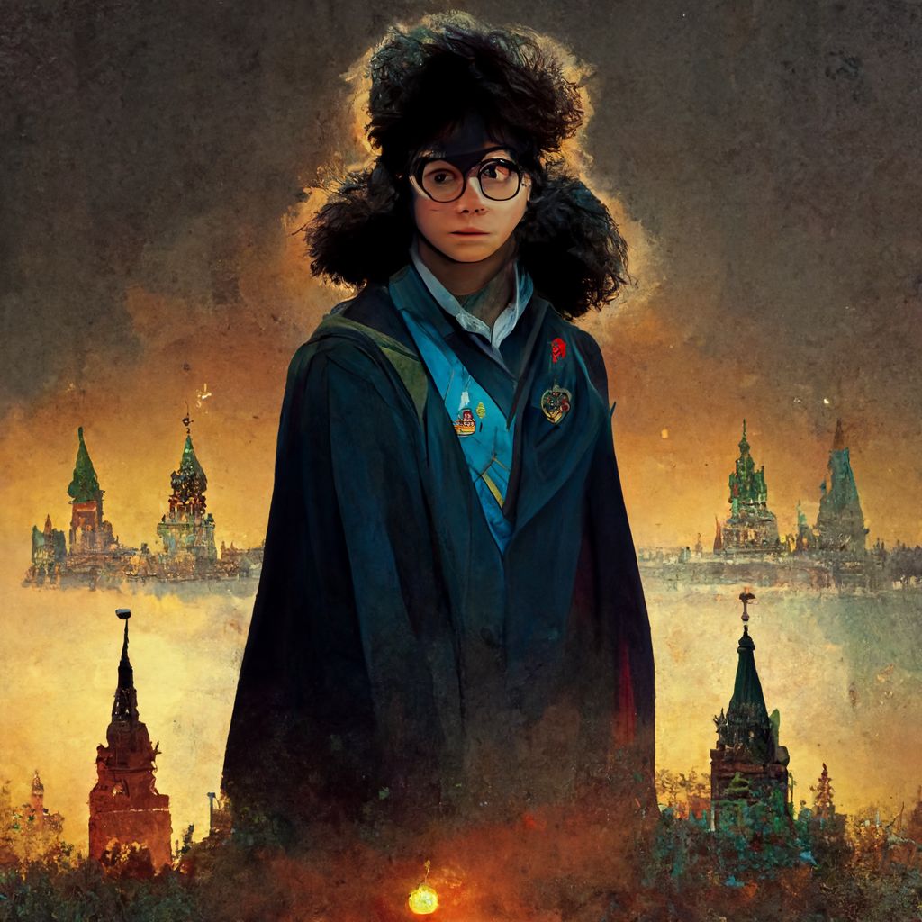 Гарри Поттер в России — рисунок с помощью нейросети