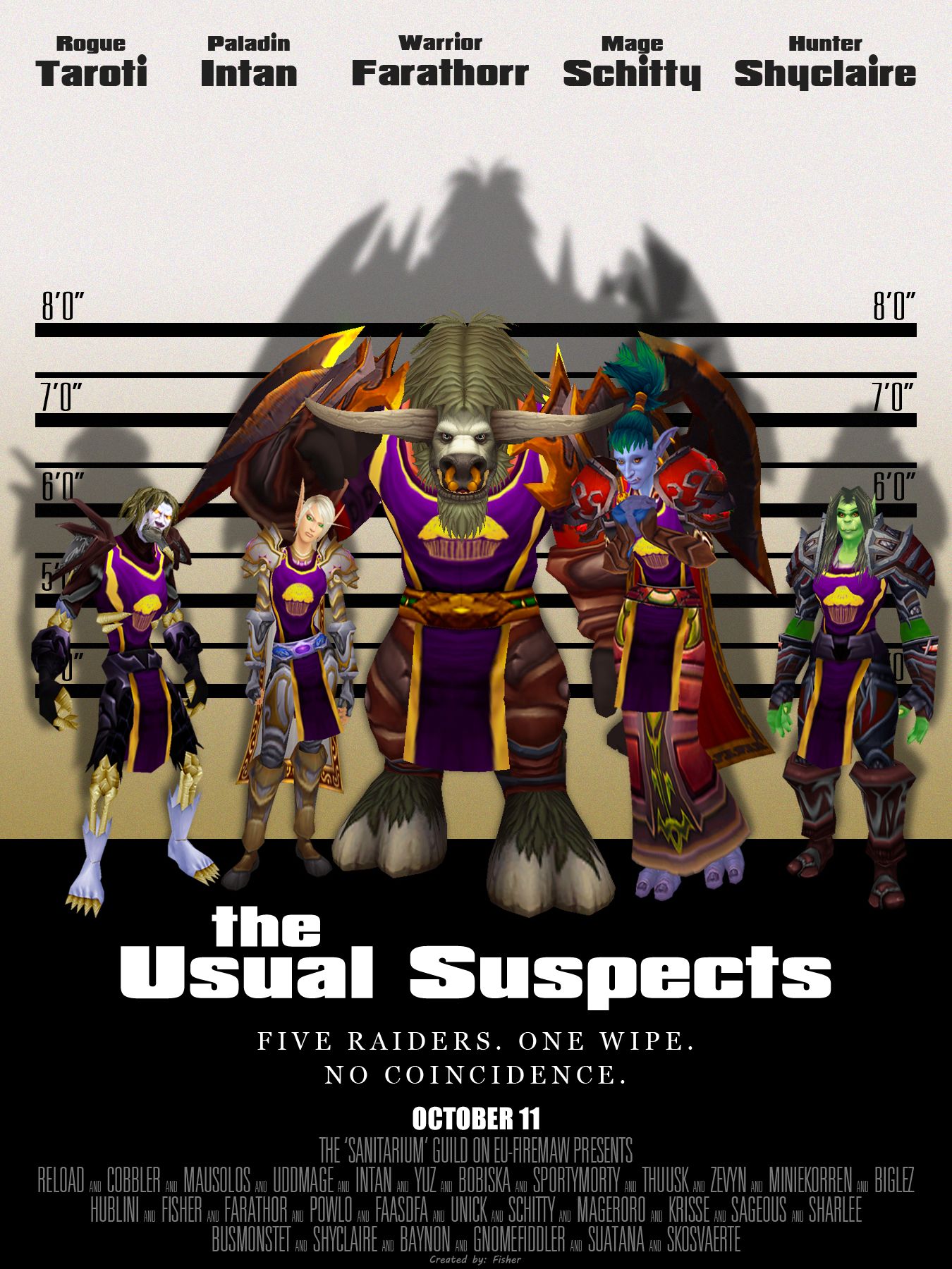 Пародия на постер фильма в World of Warcraft. &laquo;Подозрительные лица&raquo; / The Usual Suspects (1995). Источник: reddit 