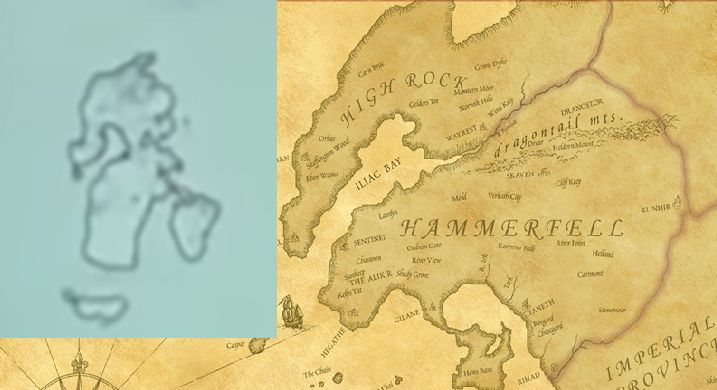 Сравнение с картой из The Elder Scrolls