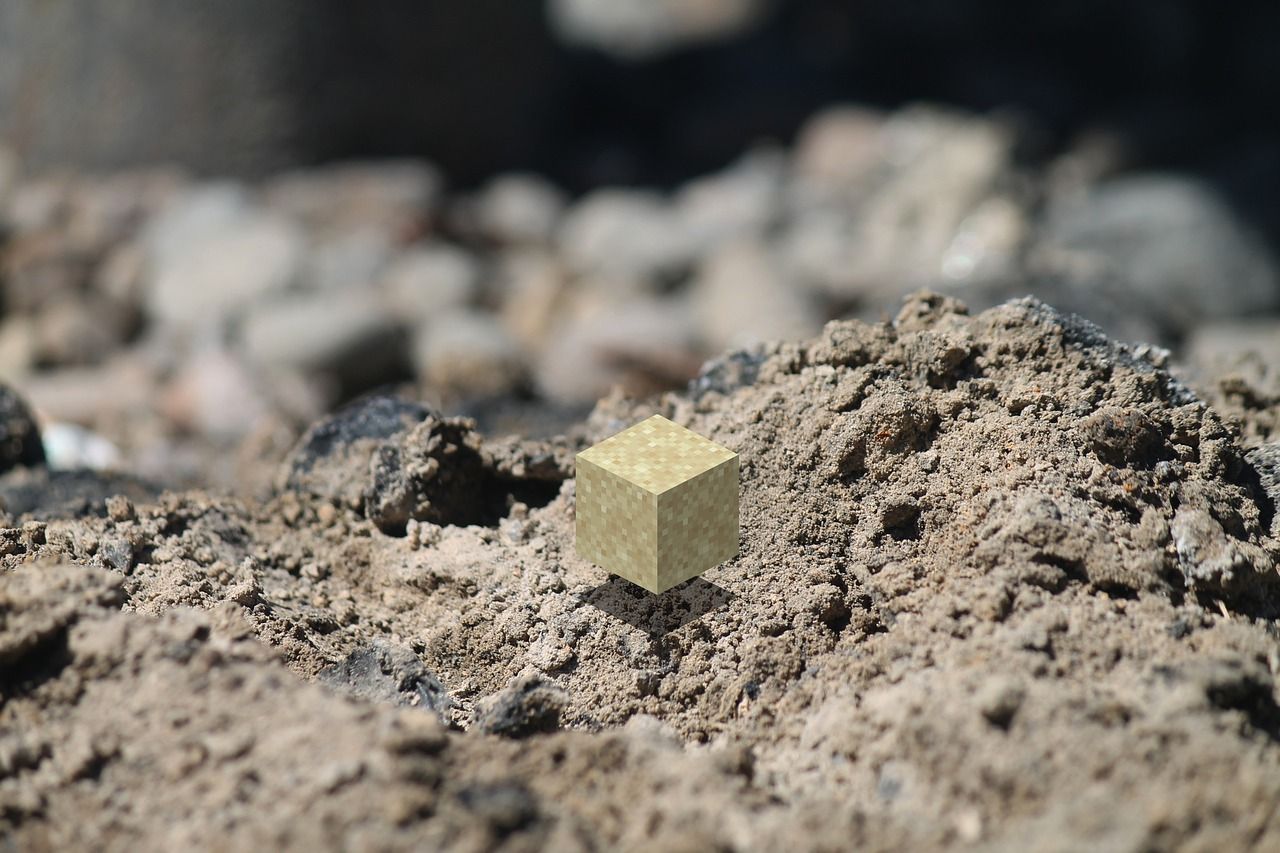 Песок из Minecraft и настоящий песок