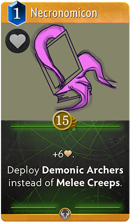 Necronomicon &mdash; призывает Demonic Archers вместо стандартных крипов.
Источник: Valve