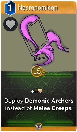 Necronomicon &mdash; призывает Demonic Archers вместо стандартных крипов.
Источник: Valve