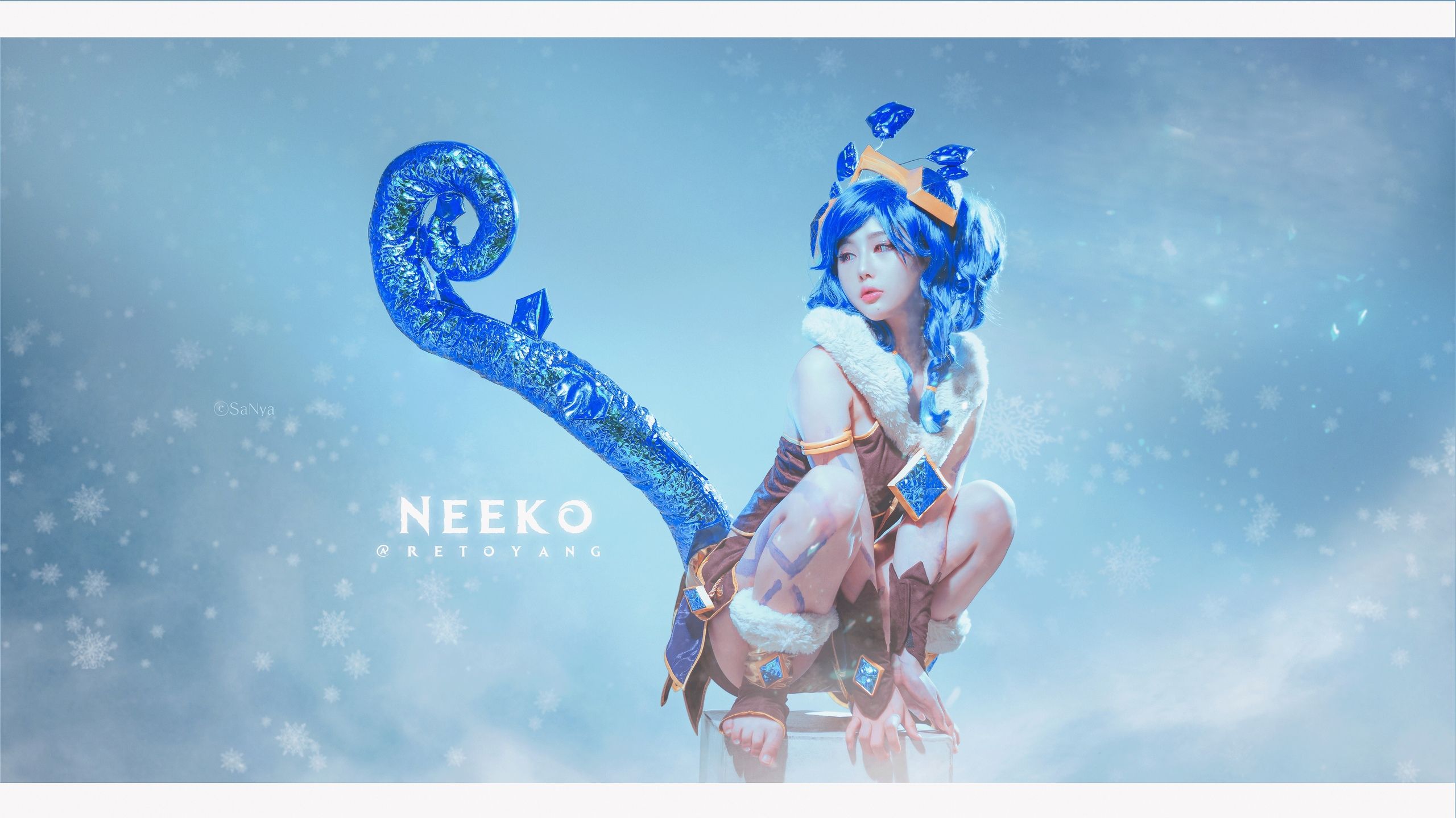 Косплей на Winter Wonder Neeko из League of Legends. Косплеер: RetoYang. Фотограф: 산이. Источник: instagram.com/retoyang