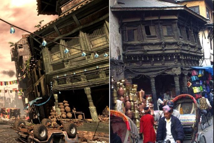 Город в Uncharted 2: Among Thieves и Катманду в Непале