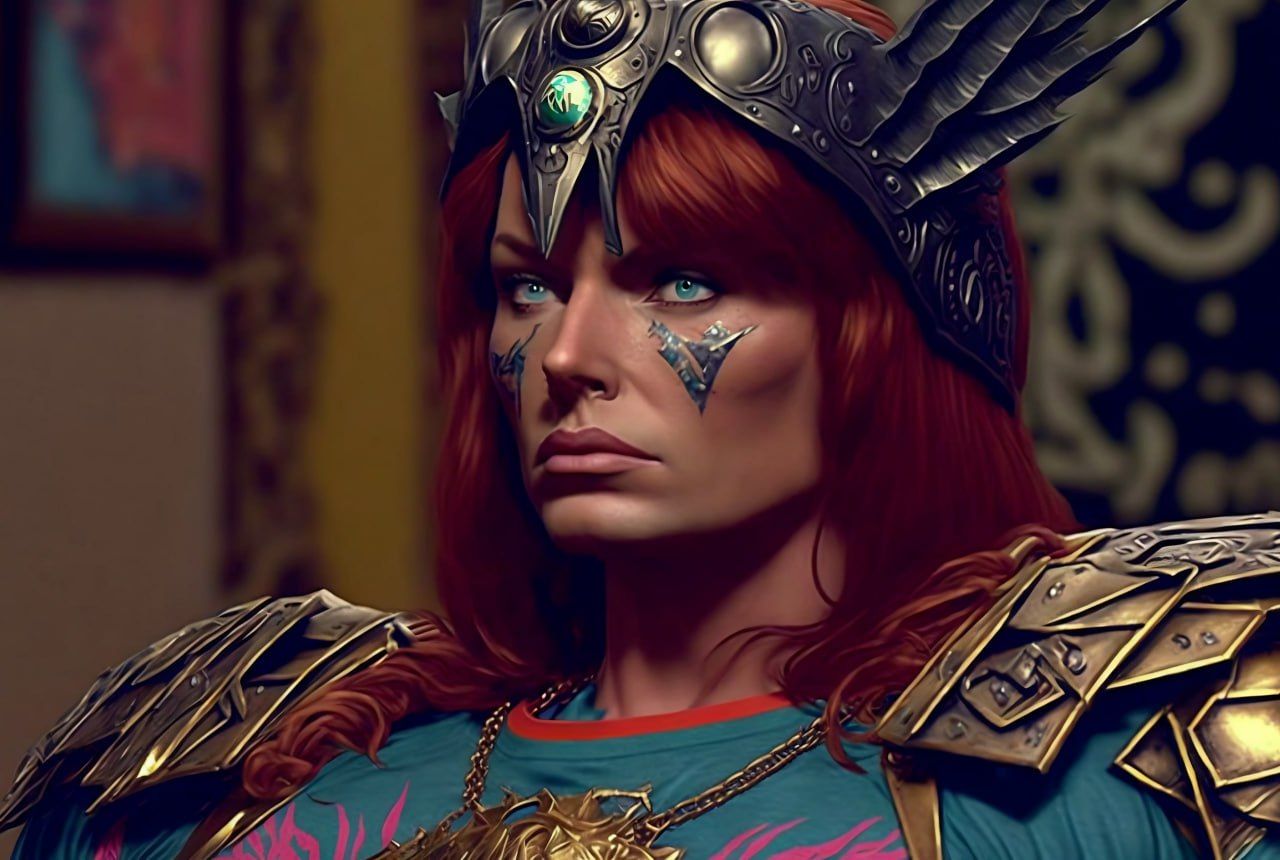 Дарья Букина в стиле игры Warhammer 40,000 | Источник: Midjourney