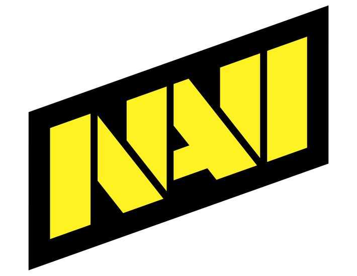 Новый логотип NAVI на чёрном фоне